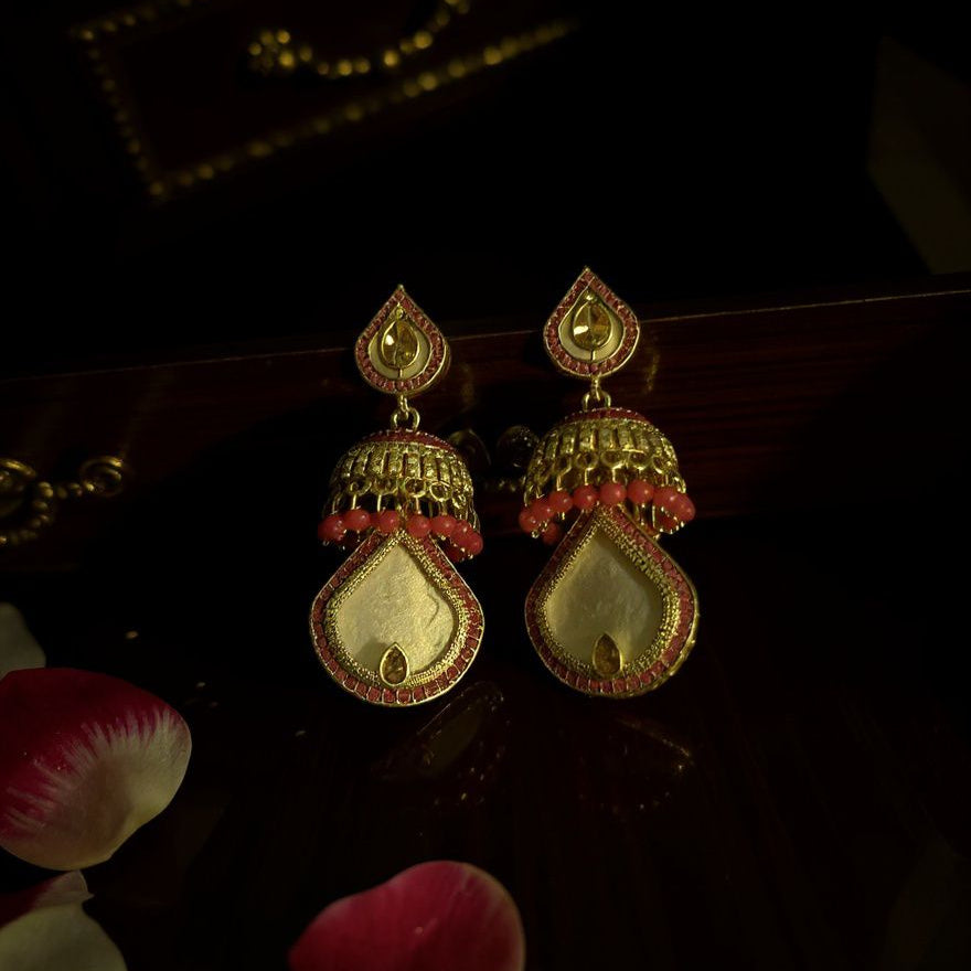 Teardrop Kundan Jhumkas