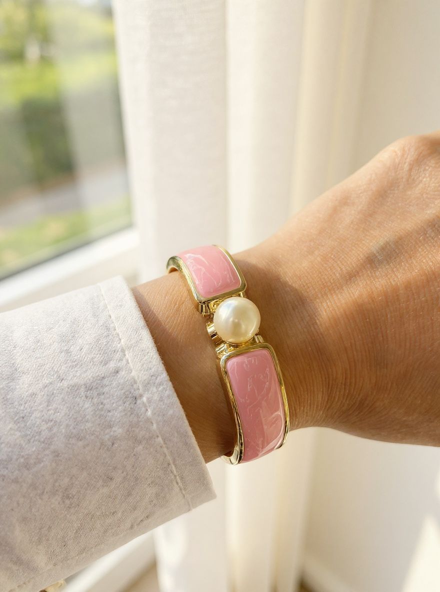 Pink Pearl Cuff