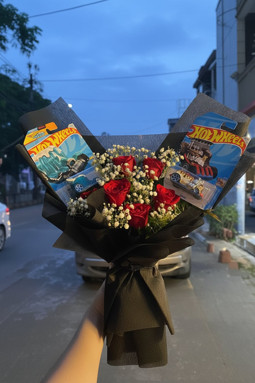 Hotwheels bouquet of three